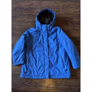 L.L Bean Misses Fleece Lined Hooded Winter Warmer Jacket Sz L PET